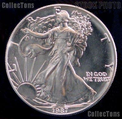 1987 BU American Silver Eagle Dollars