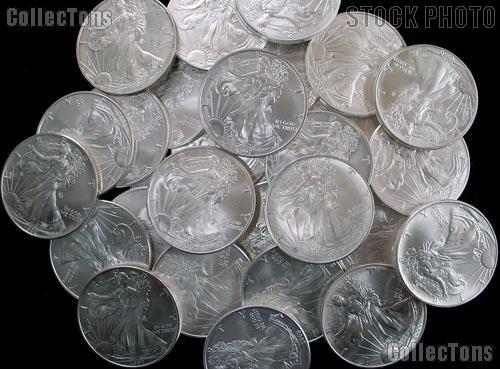 American Silver Eagle Dollars - Mixed Dates OQ