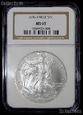 2002 American Silver Eagle Dollar in NGC MS 69