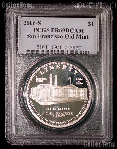 2006-S San Francisco Old Mint Centennial Proof Silver Commemorative Dollar in PCGS PR 69 DCAM