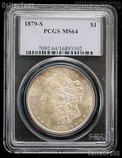 1879-S Morgan Silver Dollar in PCGS MS 64