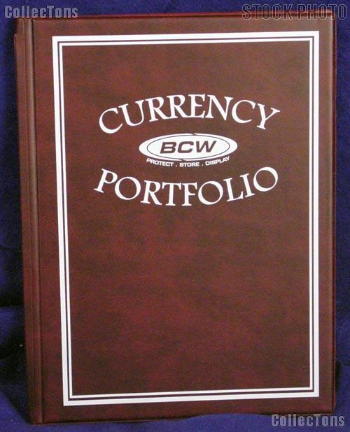 Currency Portfolio Burgundy by BCW Small, Medium, Modern, Large Currency Album