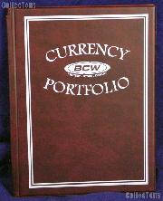 Currency Portfolio Burgundy by BCW Small, Medium, Modern, Large Currency Album
