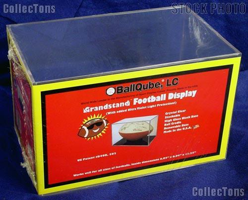 Acrylic Football Display Case by BCW BallQube Grandstand UV Safe Football Case