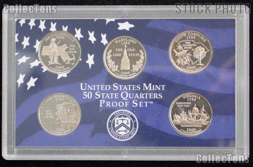2000 Washington State Quarter Proof Set - 5 Coins