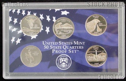 2007 Washington State Quarter Proof Set - 5 Coins