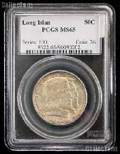 1936 Long Island Tercentenary Silver Comm Half Dollar in PCGS MS 65 TONED