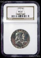 1955 Franklin Silver Half Dollar in NGC PF 66