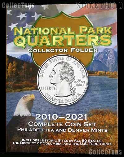 America The Beautiful Quarter Folder by Whitman Deluxe Color Coin Folder P & D 2010-2021