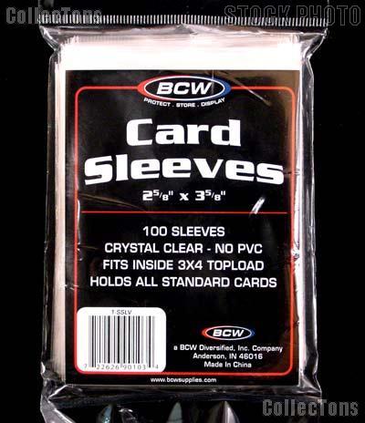 Baseball Card Sleeves by BCW 10 Packs of 100 Sleeves for Sports & Trading Cards