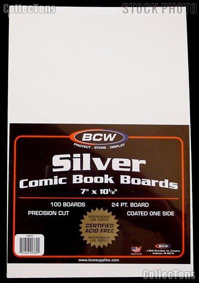 Silver Age Comic Book Backing Boards - Pack of 100 by BCW