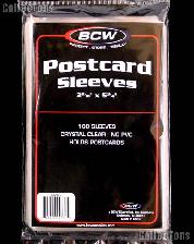 Postcard Sleeves by BCW Pack of 100 Postcard Sleeves 3 11/16 x 5 3/4