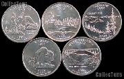 2005 Quarters Set of 10 BU Coins 2005 State Quarters P & D Mints