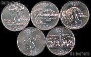 2007 Quarters Set of 10 BU Coins 2007 State Quarters P & D Mints