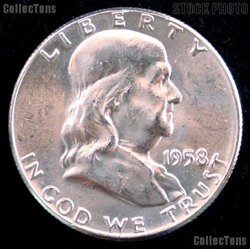 1958-D Franklin Half Dollar Silver * Choice BU 1958 Franklin Half