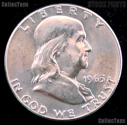 1963 Franklin Half Dollar Silver * Choice BU 1963 Franklin Half
