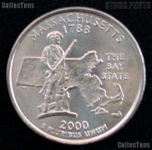 Massachusetts Quarter 2000-P Massachusetts Washington Quarter * GEM BU