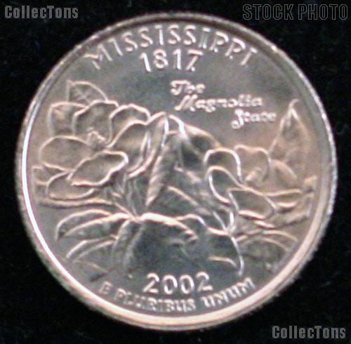 Mississippi Quarters 2002 P & D Mississippi Washington Quarters GEM BU