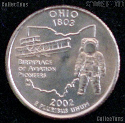 Ohio Quarters 2002 P & D Ohio Washington Quarters GEM BU for Album