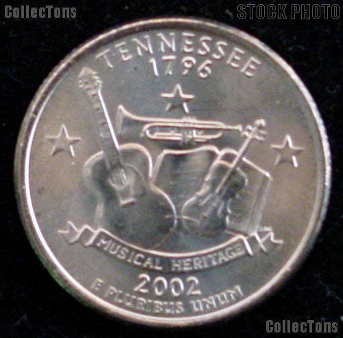 Tennessee Quarters 2002 P & D Tennessee Washington Quarters GEM BU