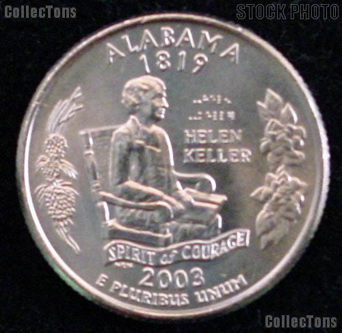 Alabama Quarter 2003-D Alabama Washington Quarter * GEM BU for Album