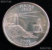 Maine Quarters 2003 P & D Maine Washington Quarters GEM BU for Album