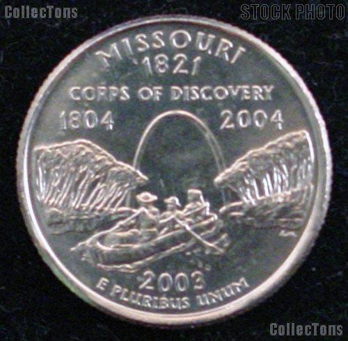 Missouri Quarters 2003 P & D Missouri Washington Quarters GEM BU for Album