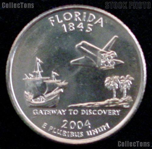 Florida Quarters 2004 P & D Florida Washington Quarters GEM BU for Album