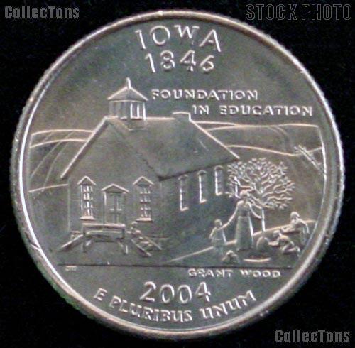 Iowa Quarters 2004 P & D Iowa Washington Quarters GEM BU for Album