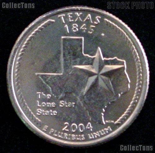 Texas Quarters 2004 P & D Texas Washington Quarters GEM BU for Album