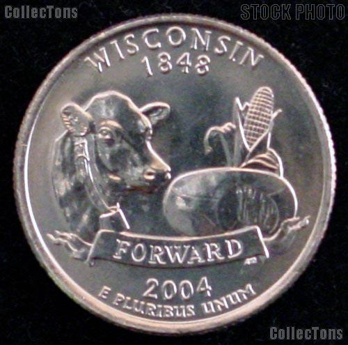 Wisconsin Quarters 2004 P & D Wisconsin Washington Quarters GEM BU for Album