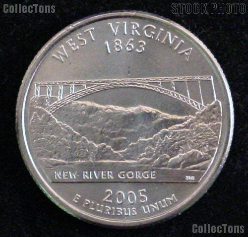 West Virginia Quarter 2005-D West Virginia Washington Quarter * GEM BU