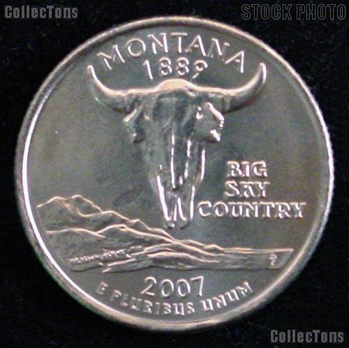 Montana Quarter 2007-P Montana Washington Quarter * GEM BU for Album