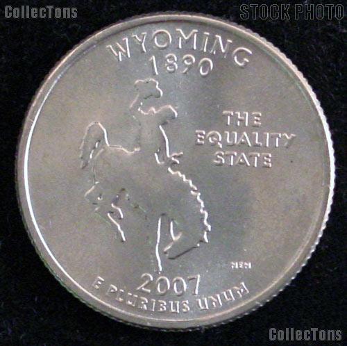 Wyoming Quarter 2007-P Wyoming Washington Quarter * GEM BU for Album