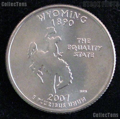 Wyoming Quarter 2007-P Wyoming Washington Quarter * GEM BU for Album