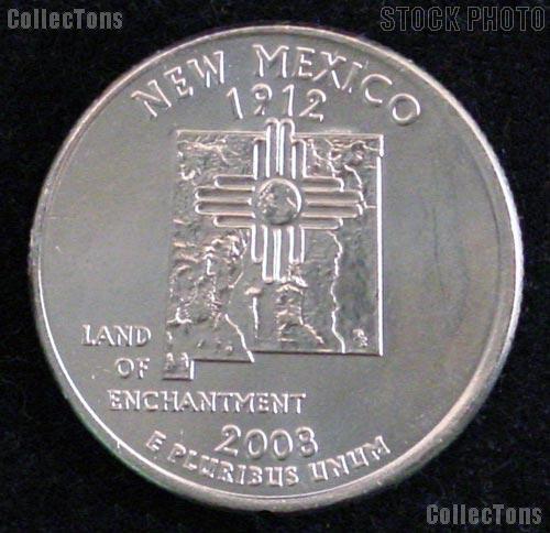 New Mexico Quarters 2008 P & D New Mexico Washington Quarters GEM BU