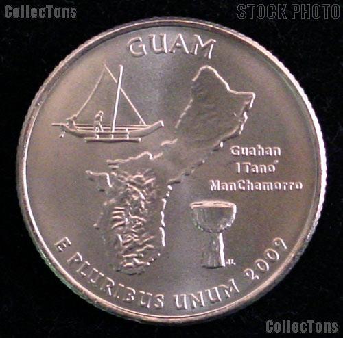 Guam Quarters 2009 P & D Guam Washington Quarters GEM BU for Album