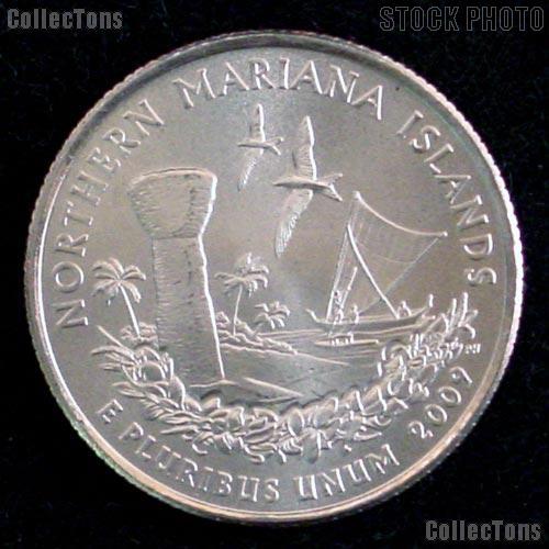 Mint or Bank BU-Uncirculated 2009 Mariana Island P Terri Quarter Roll From Bag 