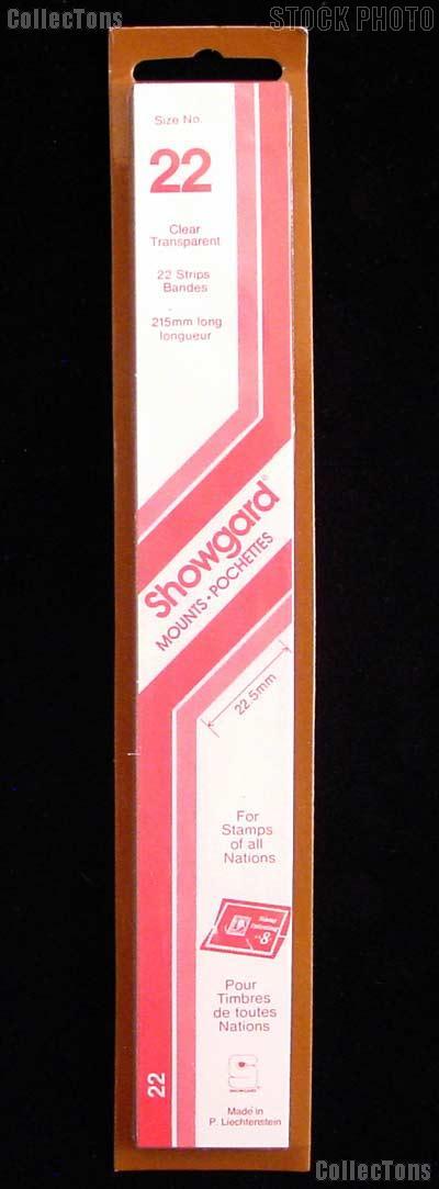 Showgard Strip Style Clear Stamp Mounts Size 22