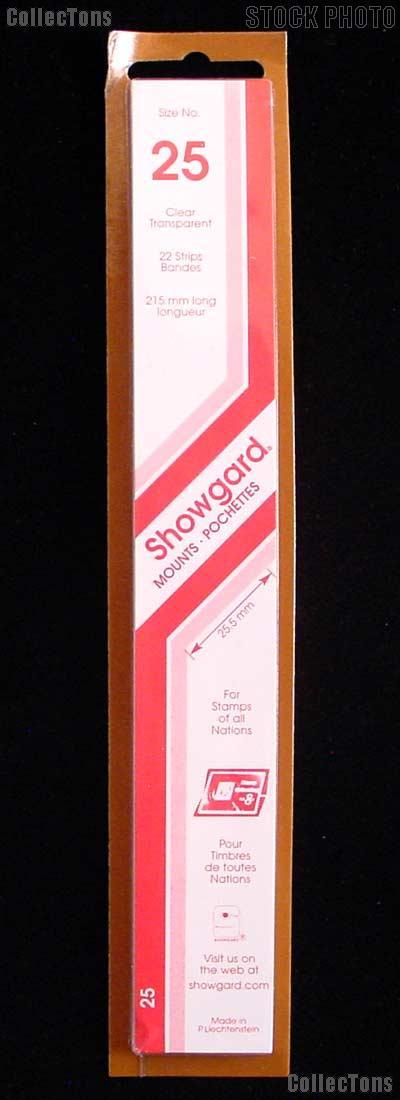Showgard Strip Style Clear Stamp Mounts Size 25