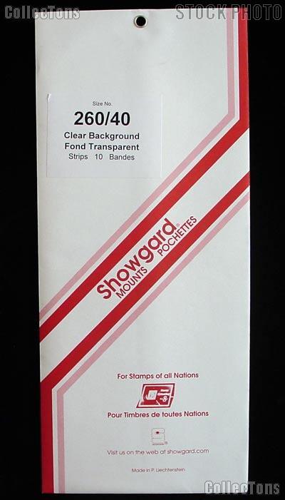 Showgard Pre-Cut Clear Stamp Mounts Size 260/40