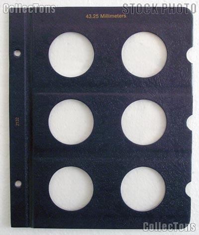 Whitman Page for 43.25mm Coins Blank Whitman Album Page