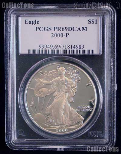 2000-P American Silver Eagle Dollar PROOF in PCGS PR 69 DCAM