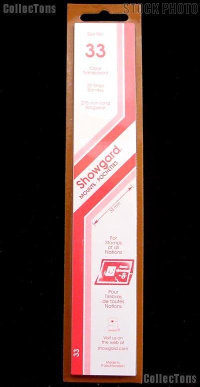 Showgard Strip Style Clear Stamp Mounts Size 33