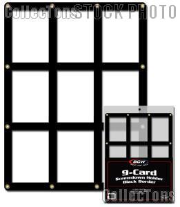 Trading Cards Display Frame by BCW 9 Card Screwdown Holder w/ Black Border