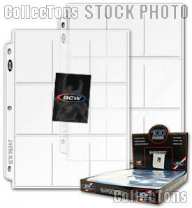 Trading Card Page 9-Pocket by BCW Pack of 5 Pro 9-Pocket Trading Card Pages