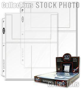 4x6 Photo Page 3-Pocket by BCW Box of 100 Pro 3-Pocket 4 x 6 Photo Pages