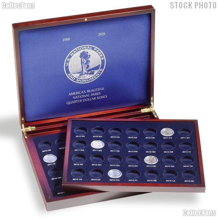 Coin Display Case for National Park Quarters by Lighthouse Deluxe Wooden