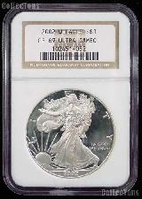 2002-W American Silver Eagle Dollar PROOF in NGC PF 69 ULTRA CAMEO