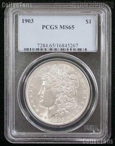 1903 Morgan Silver Dollar in PCGS MS 65